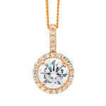 Ellani ladies Brilliant Pendant with Rose Gold Plating