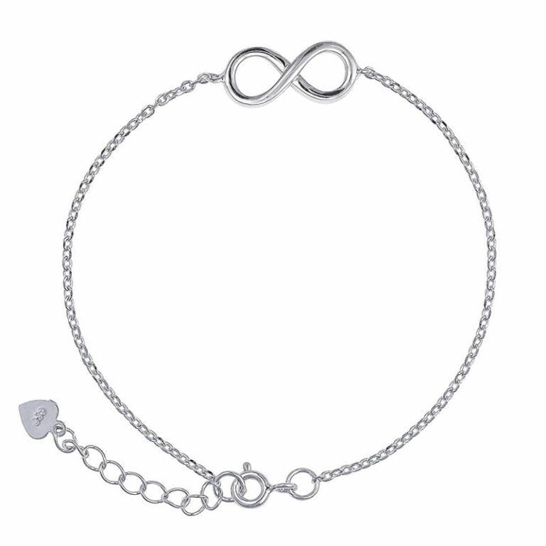 Rhodium Plated Sterling Silver CZ Bracelet