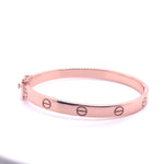 14k Rose gold plated Sterling silver bangle