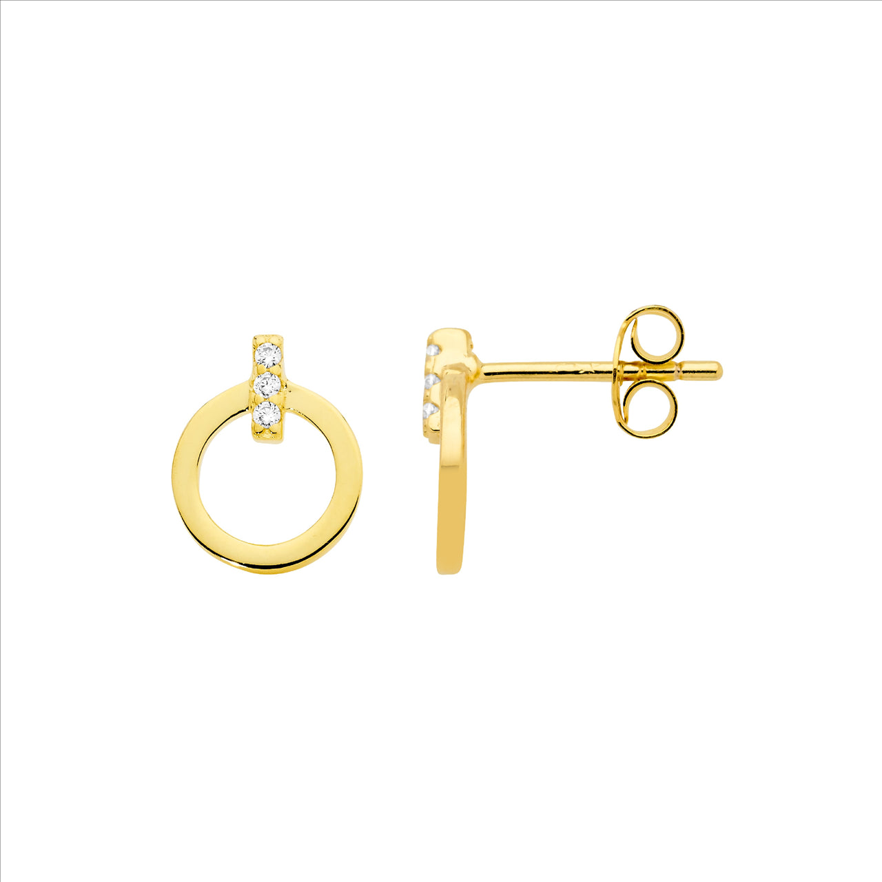 STERLING SILVER Gold Plated Earrings