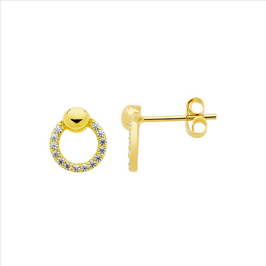 ss 17 mm hoop earrings cz