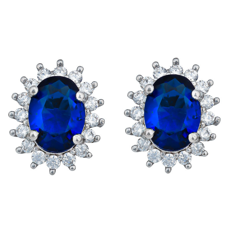 Sterling Silver Royal Blue Earrings