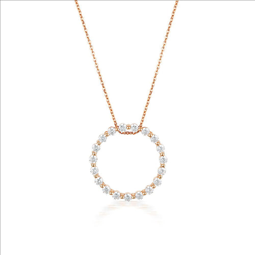 Georgini Love, Faith & Devotion Circle Of Life Pendant - Rose Gold