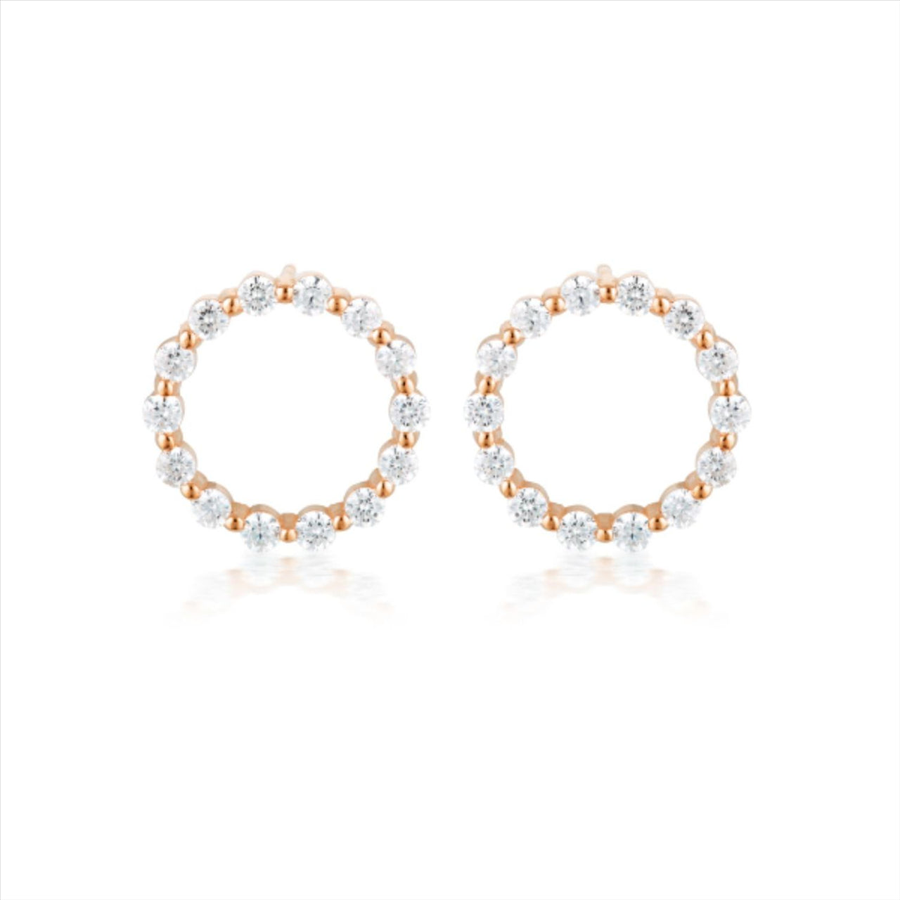 Georgini Love, Faith & Devotion Small Circle Of Life Earring - Rose Gold