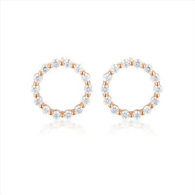 Georgini Love, Faith & Devotion Small Circle Of Life Earring - Rose Gold