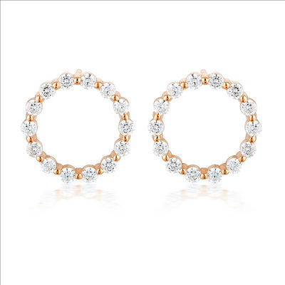 Georgini Love, Faith & Devotion Small Circle Of Life Earring - Rose Gold