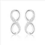 Georgini Love, Faith & Devotion Forever Infinty Earrings - Silver