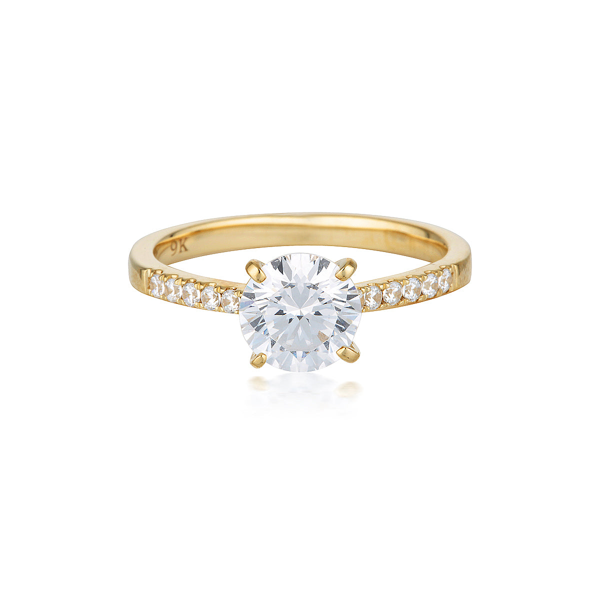 Georgini Gold Round Brilliant Cut Engagement Ring in Gold