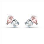 Swarovski Attract Soul Pierced Earrings, Pink, Rhodium plated