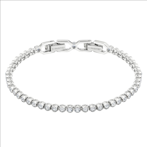 Swarovski Emily Bracelet, White, Rhodium plated