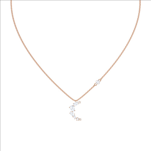 Penélope Cruz Moonsun Necklace, White, Rose-gold tone