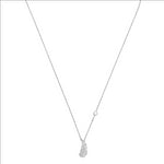 Naughty Necklace, White, Rhodium plated