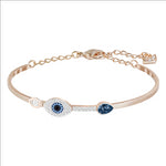 Swarovski Symbolic Evil Eye Bangle, Blue, Mixed metal finish