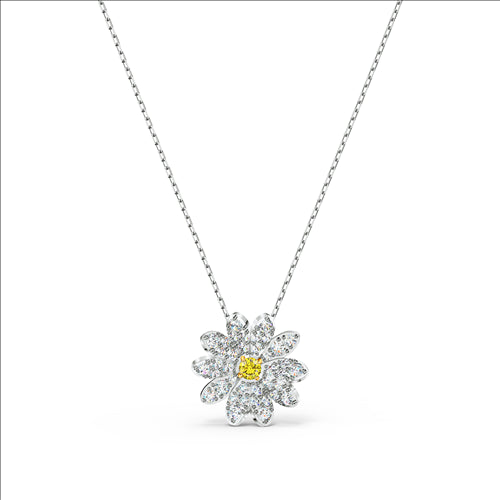 Swarovski Eternal Flower Pendant, Yellow, Mixed metal finish