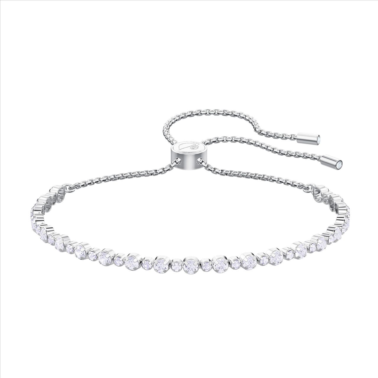 Swarovski Subtle Bracelet, White, Rhodium plated