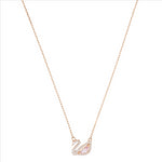 DAZZLING SWAN:NECKLACE CZMO/ROS