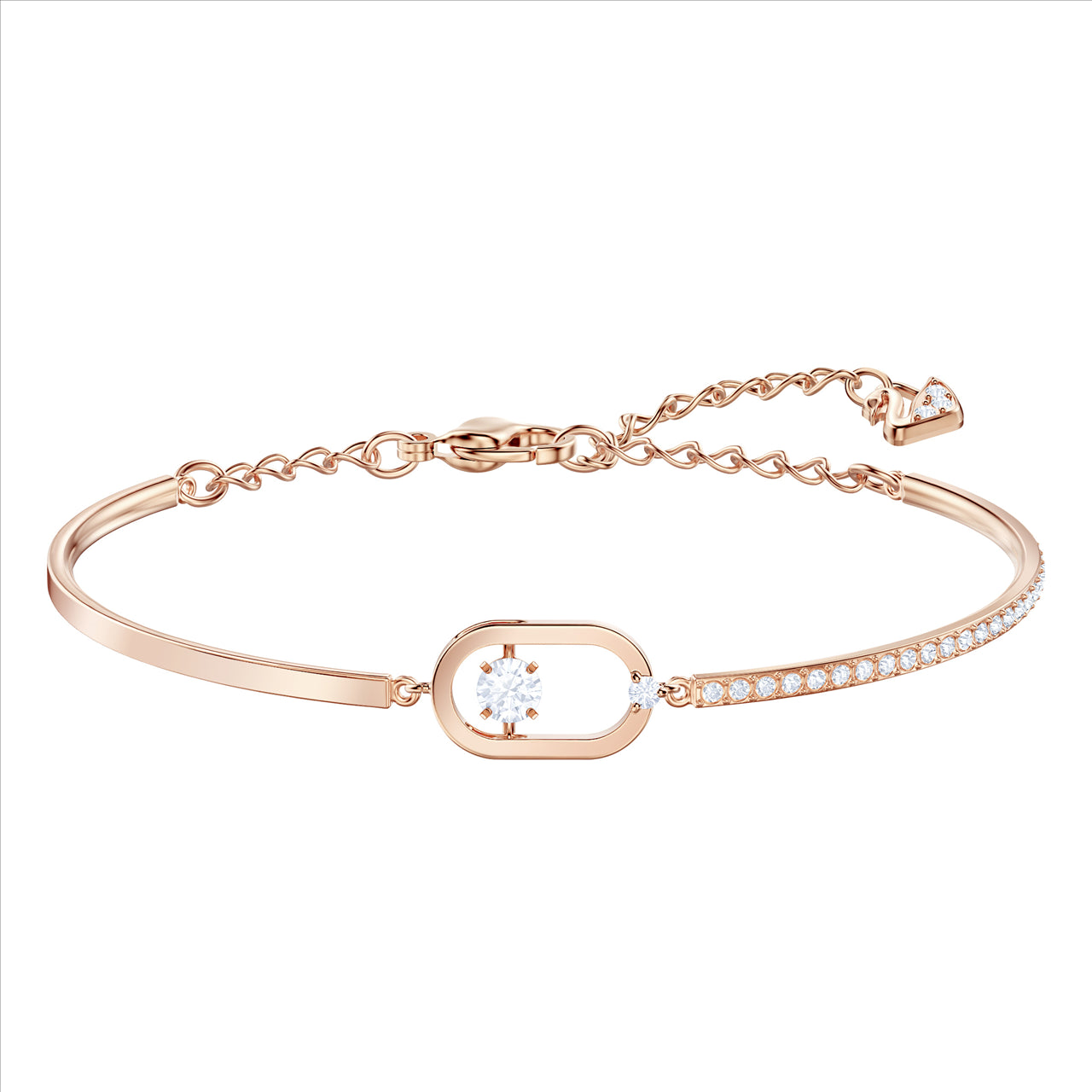 SPARKLING DC:BRACELET OVAL CZWH/ROS M