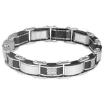 Mens double sided Stainless Steel Bracelet