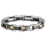 Mens Double Sided Stainless Steel Bracelet