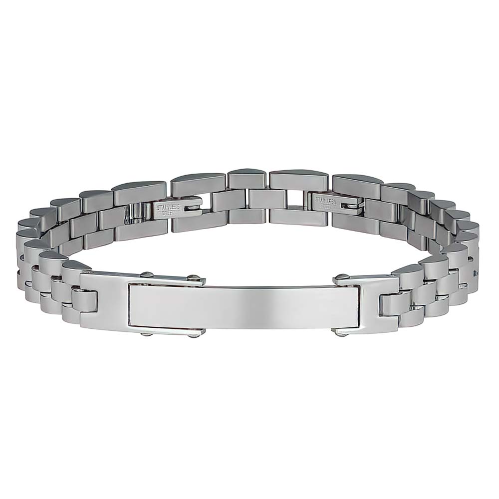 8mm Stainless Steel ID Bracelet