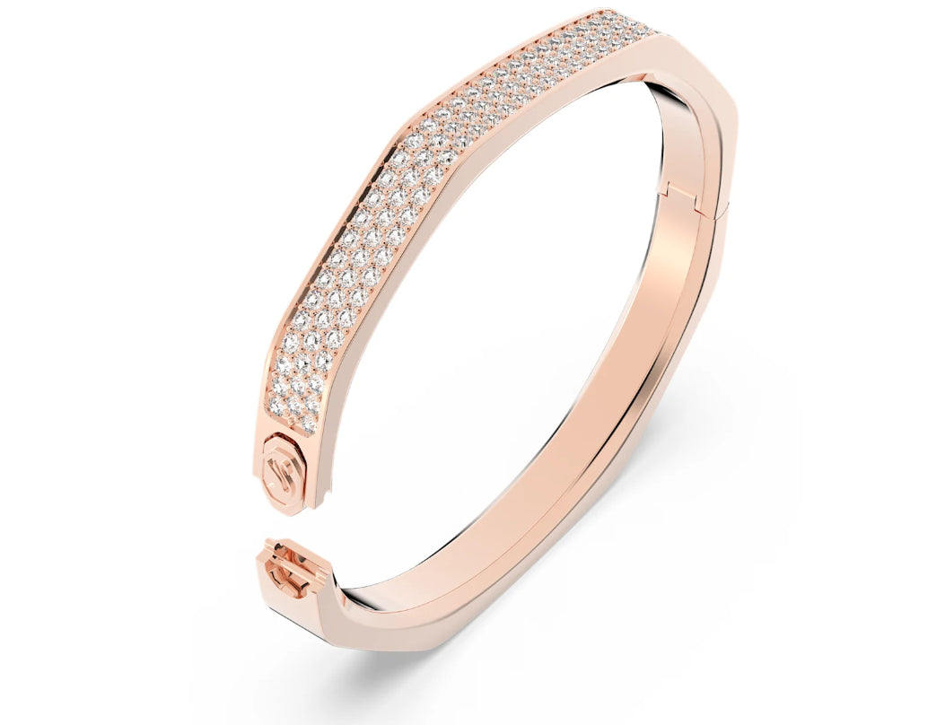 Dextera bangle, Octagon shape, White, Rose gold-tone Smal l5639204