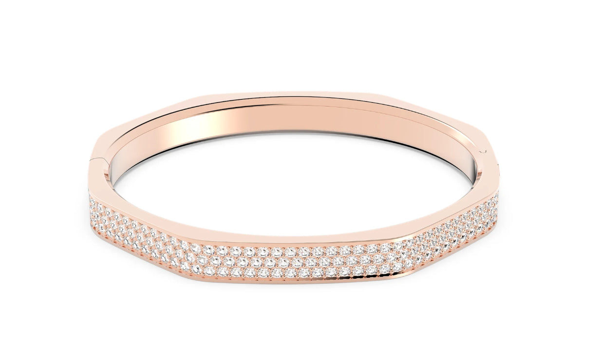 Dextera bangle, Octagon shape, White, Rose gold-tone Smal l5639204