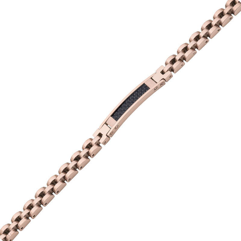 Stainless Steel ID Bracelet Rose gold plated