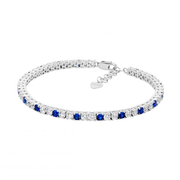 3mm claw set cubic zirconia sterling silver tennis bracelet.