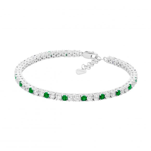 3mm claw set cubic zirconia sterling silver tennis bracelet.
