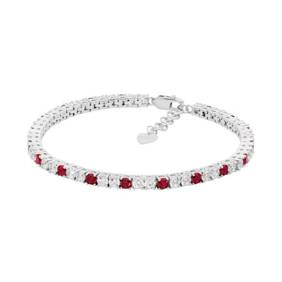 3mm claw set cubic zirconia sterling silver tennis bracelet.