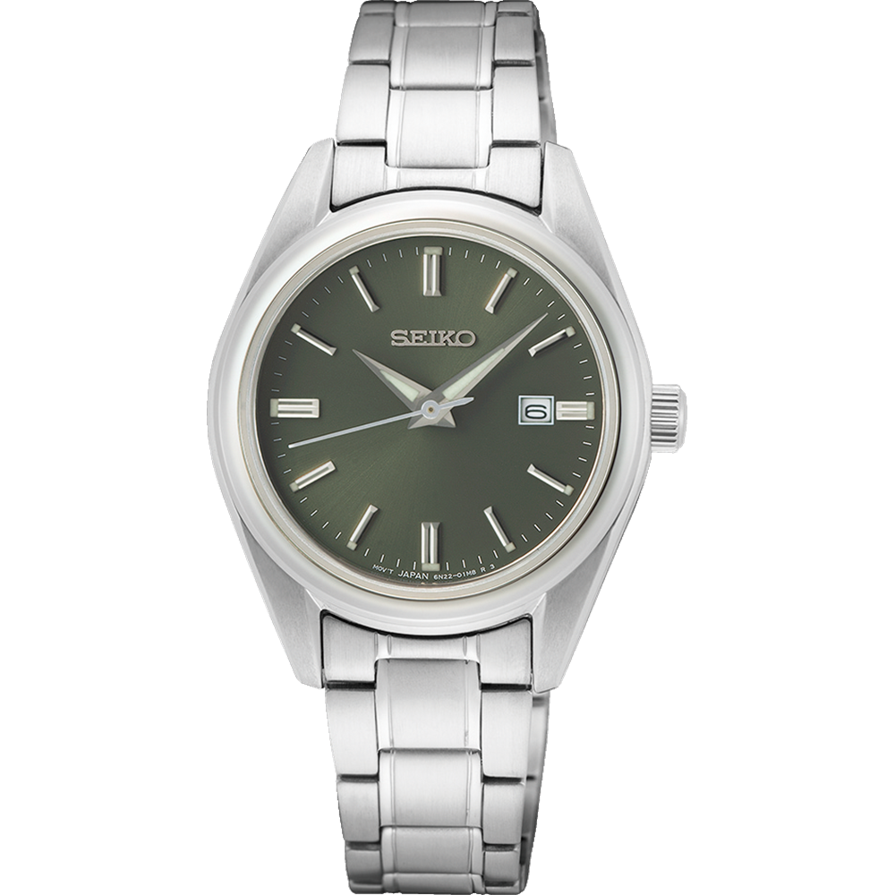 Seiko Ladies Green Face Watch - SUR533P