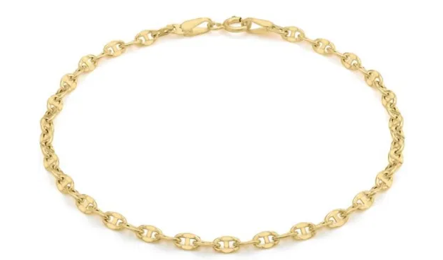 9K Yellow Gold Link Bracelet 18 cm