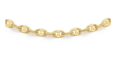 9K Yellow Gold Link Bracelet 18 cm