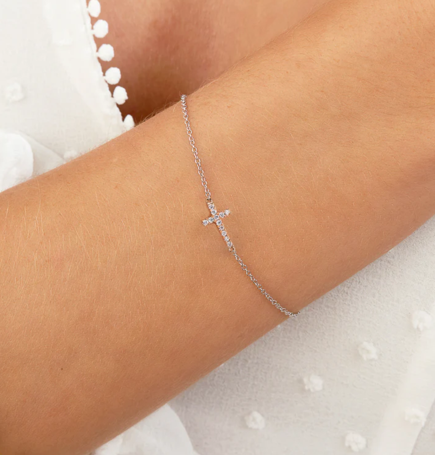 Blush Cross Bracelet