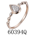9k Rose gold Diamond ring 0.06ct