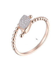 9k Rose gold Diamond ring Stacker
