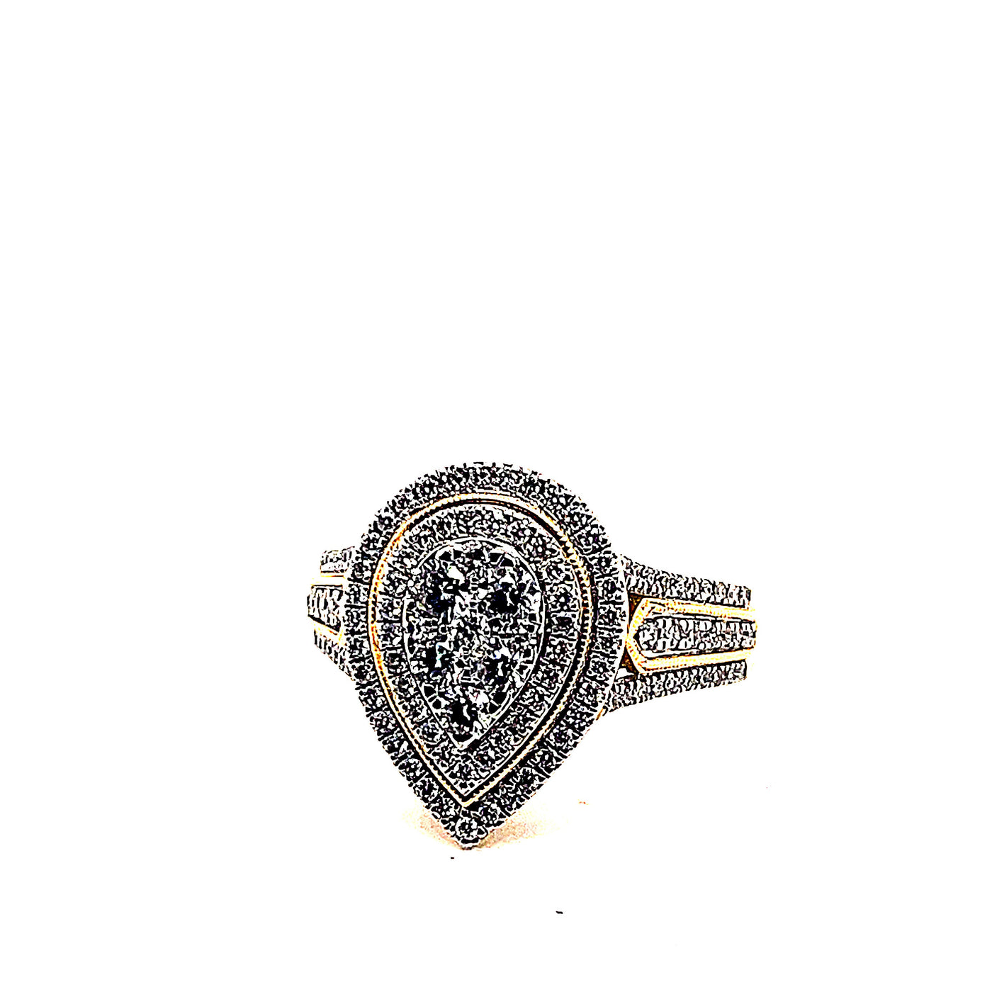 18K Yellow Gold Pear Shape Diamond Ring 1.00Ct
