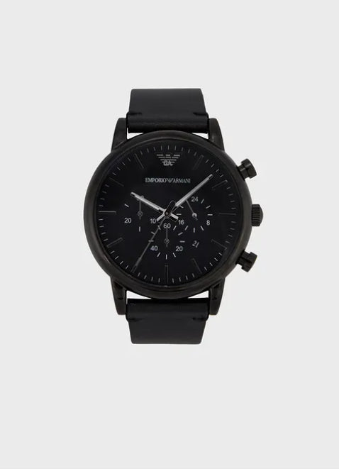 Men's Chronograph Leather Watch AR80057