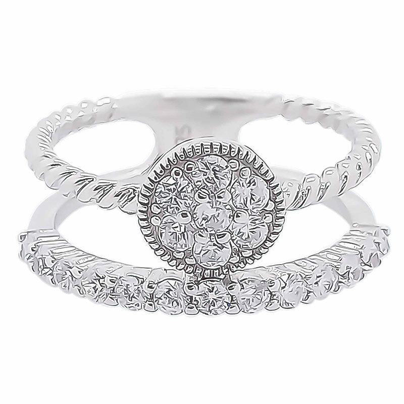 sterling silver rhodium plated engagment set cz